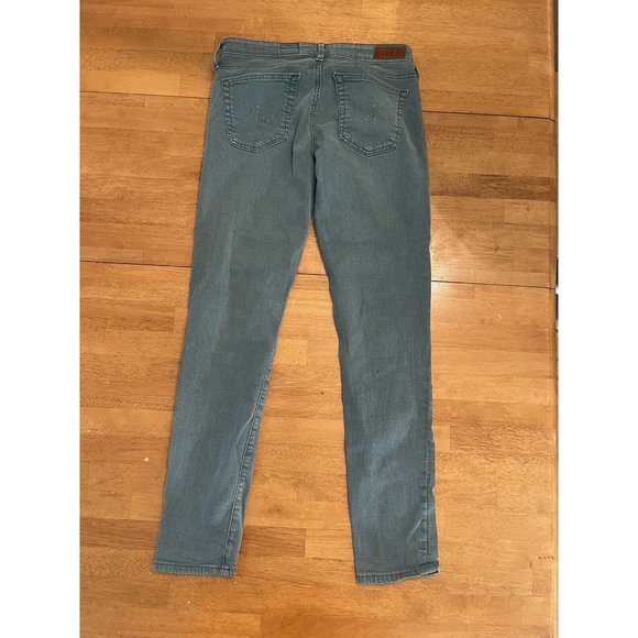 AG Adriano Goldschmied Jeans Womens Green Stevie Ankle Slim Straight Leg‎ 27R - Picture 2 of 8